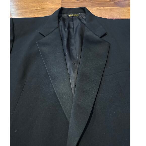 Oscar de la Renta Men's 100% Wool Tuxedo Jacket Black Approx Size 42R - Picture 4 of 13